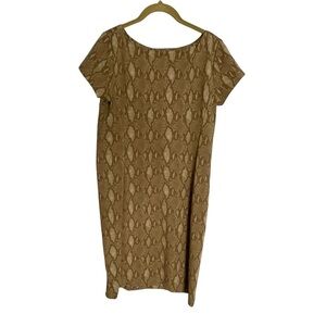 Lauren Ralph Lauren Neutral Snake Reptile Dress Medium